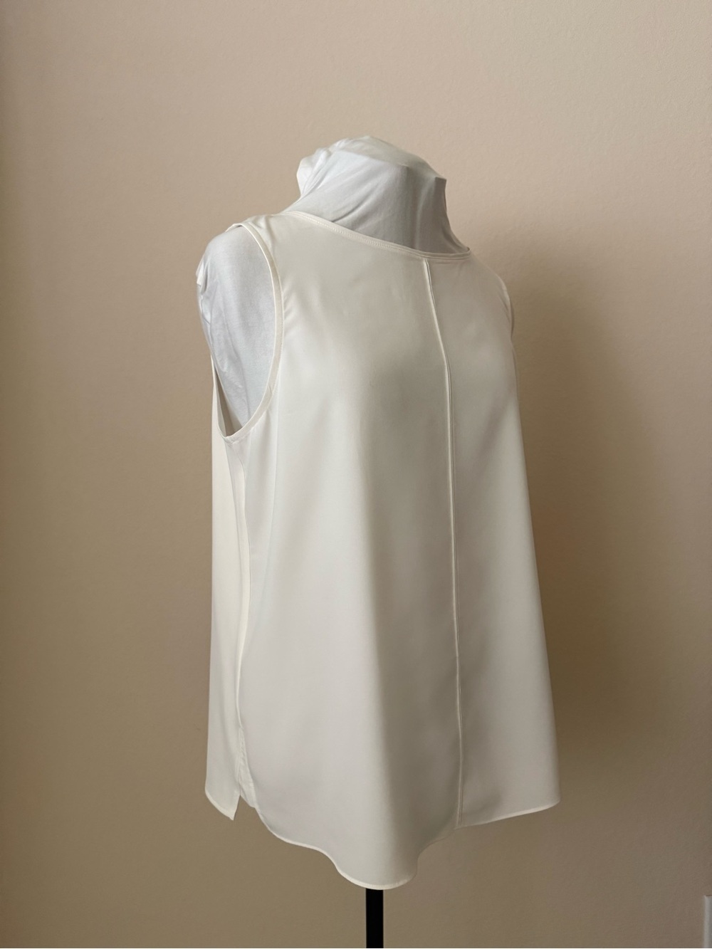Ann Taylor Cream Sleeveless A-Line Camisole